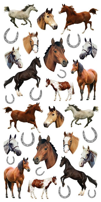 6 Pack - Paper House Decorative Stickers-Horses - 5A0031N6-1H35Y - 767636139671