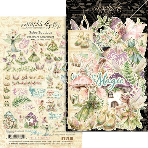 2 Pack - Graphic 45 Ephemera Set-Fairy Boutique - 5A0031LD-1H32P - 810070167622