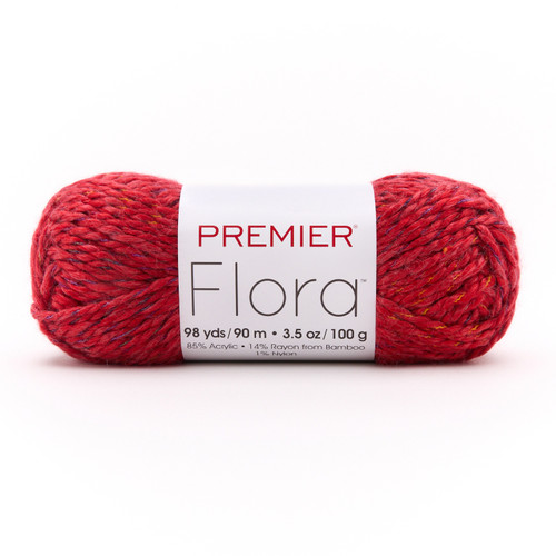 3 Pack - Premier Yarns Flora Yarn-Poppy - 5A0031NY-1H387 - 840166836620 3 Pack - Premier Yarns Flora Yarn-Poppy - 5A0031NY-1H387 - 840166836620