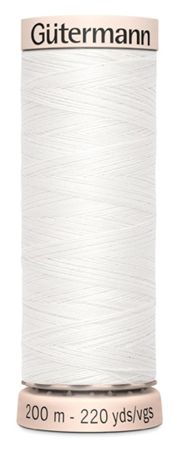 3 Pack - Gutermann Natural Cotton Thread 200M 60yd-White - 5A0030Z2-1H2DQ - 077780049390