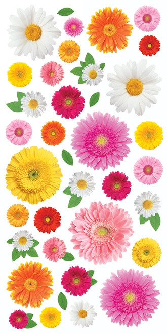 6 Pack - Paper House Decorative Stickers-Gerbera Daisies - 5A0031NS-1H36H - 767636139503 6 Pack - Paper House Decorative Stickers-Gerbera Daisies - 5A0031NS-1H36H - 767636139503