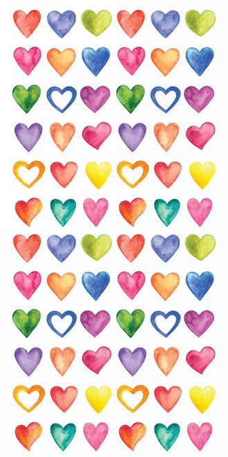 Paper House Decorative Stickers-Bright Hearts - 5A0031NG-1H376 - 767636139602