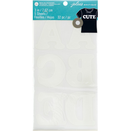 Jolee's Iron-On Letters 3"-White - 50-40699 - 015586848847