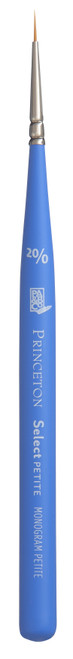Princeton Select Synthetic Brush-Short Handle Mini Monogram Size 20/0 - MM-20/0 - 757063377326