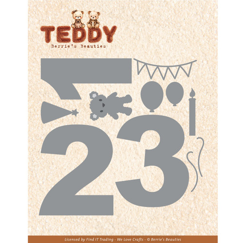 Find It Trading Berries Beauties Die-Teddy Celebrates, Teddy - 5A0031DG-1H30Z - 8718715149335
