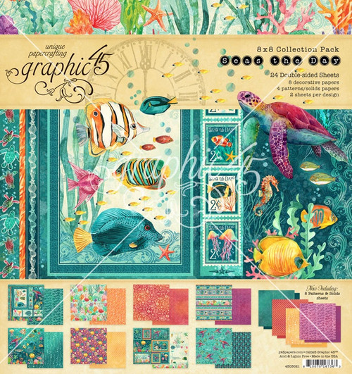 Graphic 45 Collection Pack 8"X8"-Seas The Day - 5A0031LF-1H331 - 810070167363