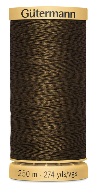Gutermann Natural Cotton Thread 273yd-Dark Brown - 251C-1H2CY - 077780014725