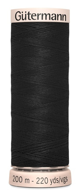 Gutermann Natural Cotton Thread 200M 60yd-Black - 5A0030Z2-1H2DR - 077780049376