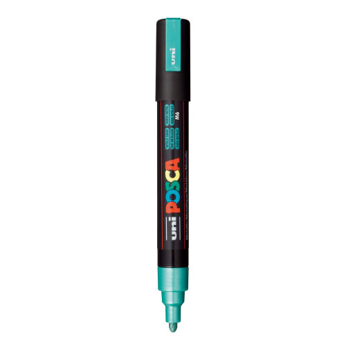 POSCA 5M Medium Bullet Tip 2.5mm Paint Marker-Metallic Green - PC-5M-1H2Q6 - 4902778113578