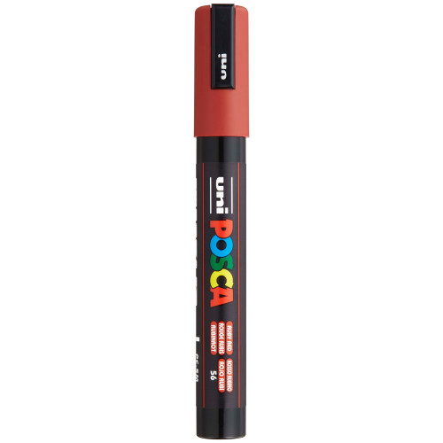 POSCA 5M Medium Bullet Tip 2.5mm Paint Marker-Ruby Red - PC-5M-1H2QK