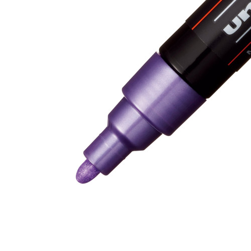 POSCA 5M Medium Bullet Tip 2.5mm Paint Marker-Metallic Violet - PC-5M-1H2R3 POSCA 5M Medium Bullet Tip 2.5mm Paint Marker-Metallic Violet - PC-5M-1H2R3