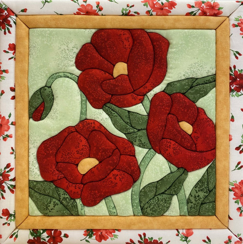 Quilt-Magic No Sew Wall Hanging Kit-Poppies - 5A0031GL-1H31L - 724180007122