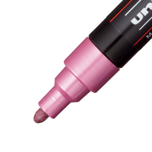 POSCA 5M Medium Bullet Tip 2.5mm Paint Marker-Metallic Pink - PC-5M-1H2RK