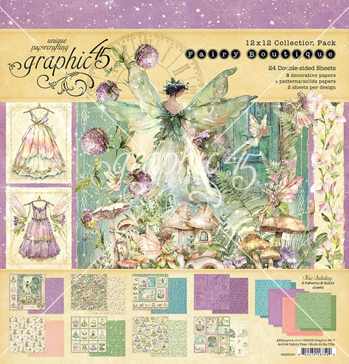 Graphic 45 Collection Pack 12"X12"-Fairy Boutique - 5A0031L3-1H333 - 810070167592