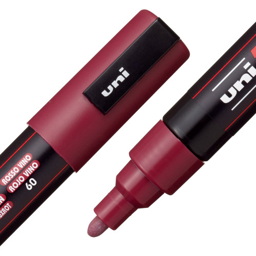 POSCA 5M Medium Bullet Tip 2.5mm Paint Marker-Red Wine - PC-5M-1H2RN