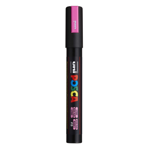 POSCA 5M Medium Bullet Tip 2.5mm Paint Marker-Flourescent Pink - PC-5M-1H2S9
