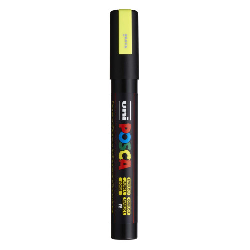 POSCA 5M Medium Bullet Tip 2.5mm Paint Marker-Flourescent Yellow - PC-5M-1H2SC