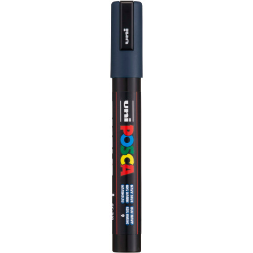 POSCA 5M Medium Bullet Tip 2.5mm Paint Marker-Navy Blue - PC-5M-1H2SH