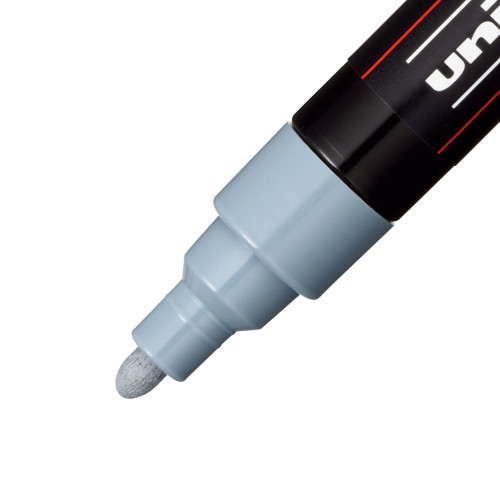 POSCA 5M Medium Bullet Tip 2.5mm Paint Marker-Grey - PC-5M-1H2SJ