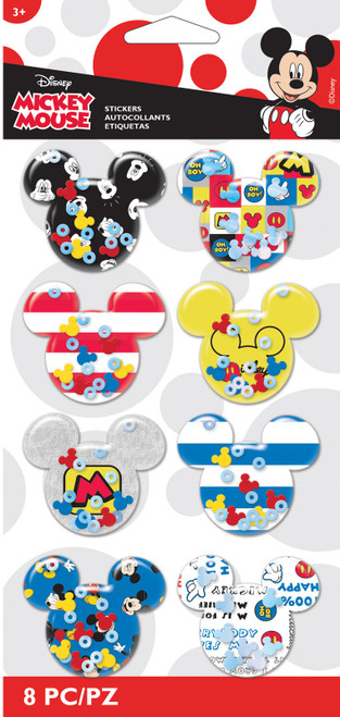 3 Pack - EK Disney Shaker Stickers 8/Pkg-Mickey Ears - E5330091 - 015586953244