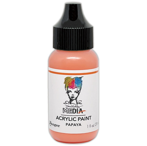 3 Pack - Dina Wakley Media Heavy Body Acrylic Paint 1oz-Papaya - MDQH-1GYQL - 789541088233