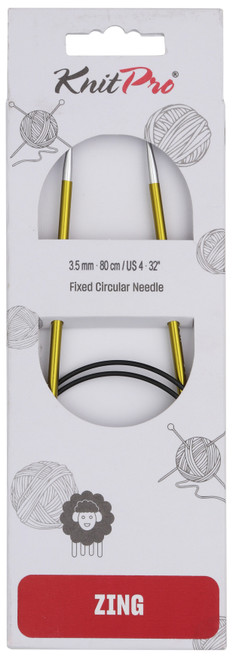 2 Pack KnitPro-Zing Fixed Circular Needles 32"-Size 4/3.50mm 5A002FXG-1GHC0 - 8904086280696