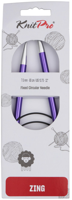 2 Pack KnitPro-Zing Fixed Circular Needles 32"-Size 10.75/7mm 5A002FX7-1GHC6 - 8904086285608