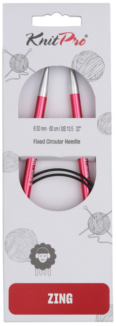 2 Pack KnitPro-Zing Fixed Circular Needles 32"-Size 10.5/6.50mm 5A002FX1-1GHC7 - 8904086285592