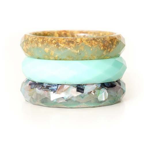 American Crafts Color Pour Resin Mold-Facet Bangle Bracelet - 356722 American Crafts Color Pour Resin Mold-Facet Bangle Bracelet - 356722