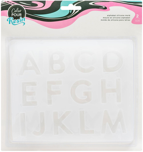 American Crafts Color Pour Resin Mold-Alphabet - 34001009 - 718813716970