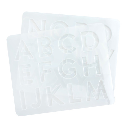 American Crafts Color Pour Resin Mold-Alphabet - 34001009