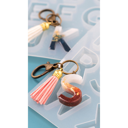 American Crafts Color Pour Resin Mold-Alphabet - 34001009