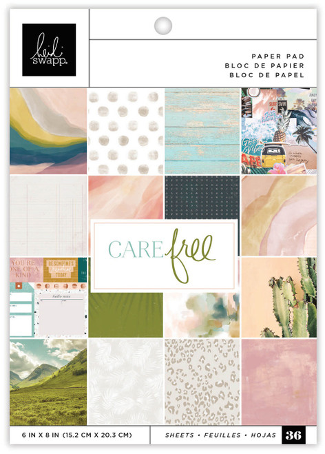 Heidi Swapp Single-Sided Paper Pad 6"X8" 36/Pkg-Care Free - HS315676 - 718813156769
