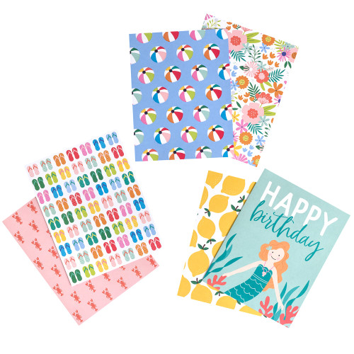 American Crafts A2 Cards W/Envelopes (4.375"X5.75") 40/Box-Oh Summertime - 734095