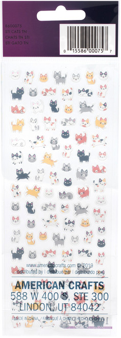 6 Pack - Sticko Tiny Stickers-Cat - 86TS-75 6 Pack - Sticko Tiny Stickers-Cat - 86TS-75