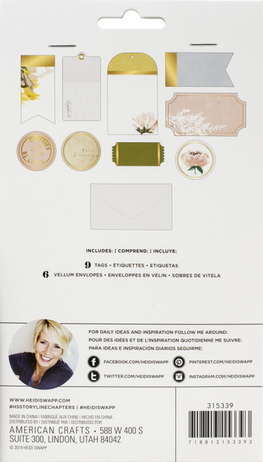 3 Pack - Heidi Swapp Storyline Chapters Tags & Pockets 15/Pkg- - HS315339