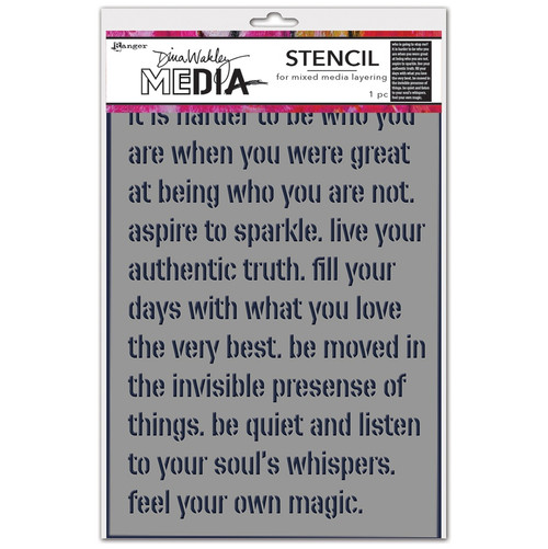 Dina Wakeley MEdia Stencils 5"X5"-Feel Your Magic - 5A002XNY-1GYQT - 789541087694