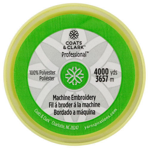 Coats Professional Machine Embroidery Thread 4000yd-White - 6965-0100