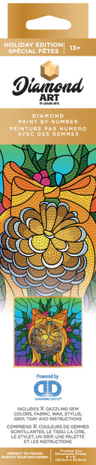 Leisure Arts Diamond Art Beginner Kit 8"X8"-Pinecone Wreath - 57214 - 028906572148