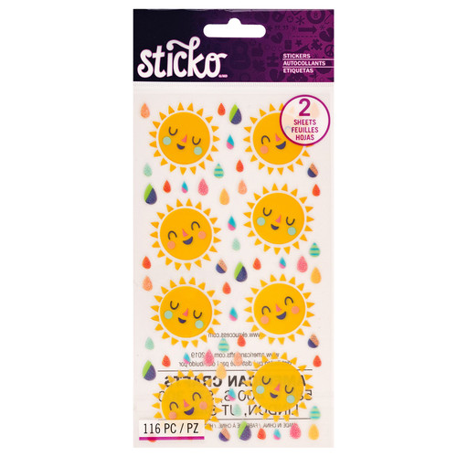 3 Pack - Sticko Clear Stickers 116/Pkg-Sun - 5A002QNG-1GS00 - 015586006421