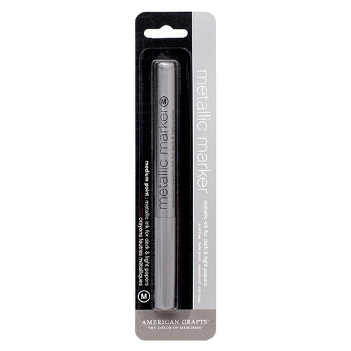 6 Pack - American Crafts Metallic Marker Medium Tip-Silver - 5A002QBM-1GRG1 - 718813622424