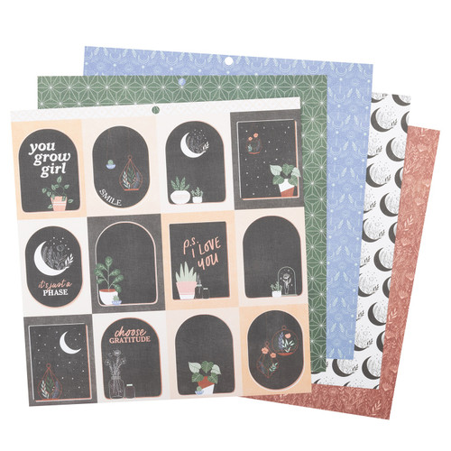 3 Pack - DCWV Premium Paper 12"X12" 36/Pkg-Flora Moon - 5A002PH9-1GQXS