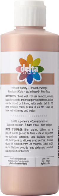 3 Pack - Delta Ceramcoat Metallic Acrylic Paint 8oz-Pink Gold - 2800M-1H0PN