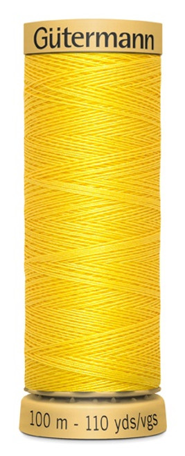 6 Pack Gutermann Natural Cotton Thread 110yd-Canary Yellow 103C-1H2D1 - 499997273038