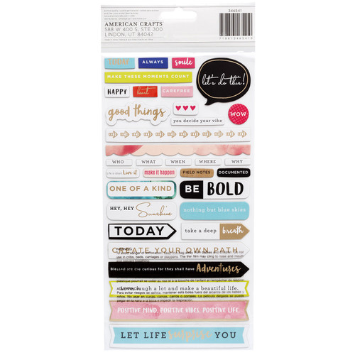 3 Pack - Vicki Boutin Thickers Stickers 5.5"X11" 60/Pkg-Field Notes Phrase/Multi Chipboard - 346541 3 Pack - Vicki Boutin Thickers Stickers 5.5"X11" 60/Pkg-Field Notes Phrase/Multi Chipboard - 346541
