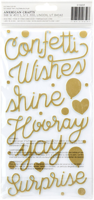 3 Pack - Confetti Wishes Thickers Stickers 5.5"X11" 65/Pkg-Get Together Phrases/Mint & Coral Foam - 310659 3 Pack - Confetti Wishes Thickers Stickers 5.5"X11" 65/Pkg-Get Together Phrases/Mint & Coral Foam - 310659
