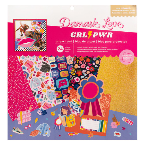 3 Pack - Damask Love Project Pad 12"X12"-Girl Power - 5A002PJB-1GQX7 - 718813169929