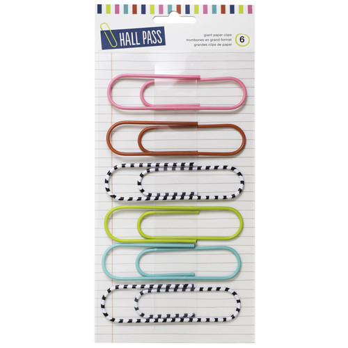 4 Pack - Hall Pass Paper Clips 4" 6/Pkg-Multicolor - 373605 - 718813736053