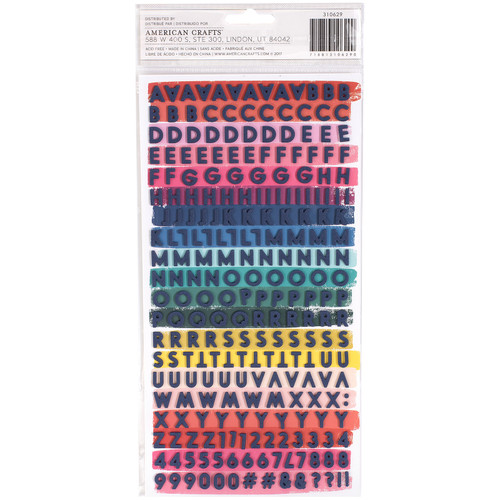 3 Pack - Paige Evans Pick Me Up Thickers Stickers 5.5"X11" 494/Pkg-Happy Life Mini Alpha/White & Navy Foam - 310629
