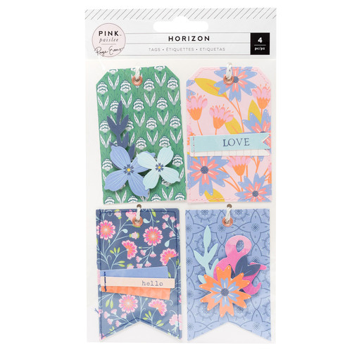3 Pack - Paige Evans Horizon Layered Cardstock Tags 4/Pkg- - 310789 - 718813107891